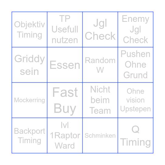 Isa Mid Coaching Bingo Card
