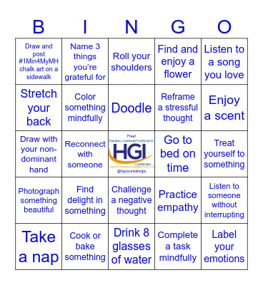 #1Min4MyMH Bingo Card