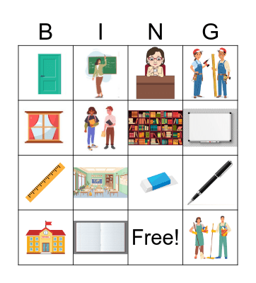 School Bingo Card
