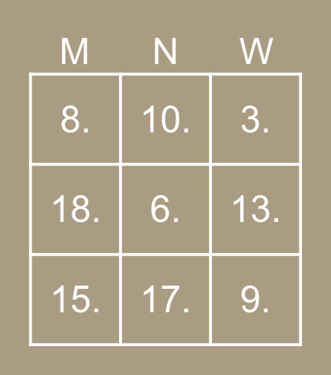 Qahwa Collective Bingo Card