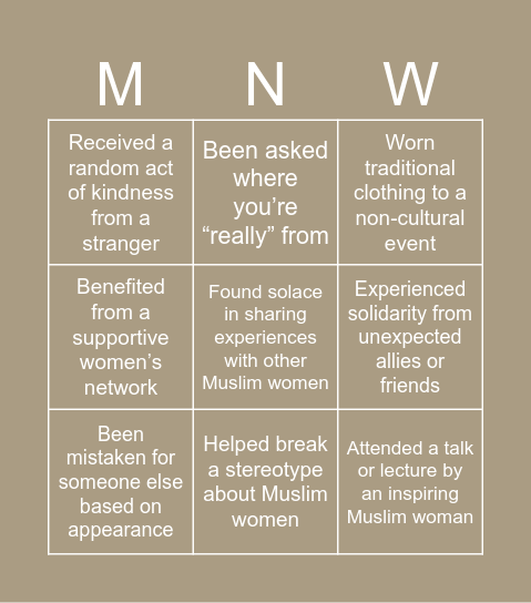 Qahwa collective Bingo Card