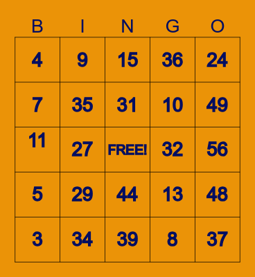 SERVICE DAY! Bingo Card