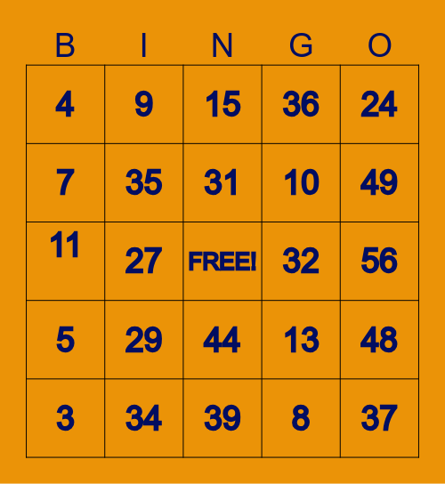 SERVICE DAY! Bingo Card