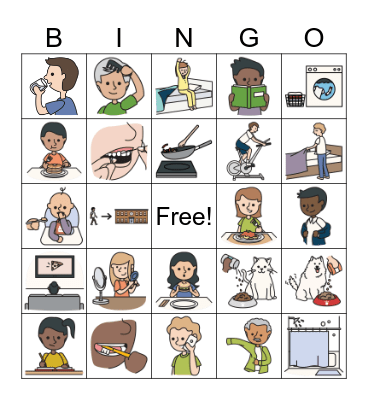 Daily Routines Bingo Card