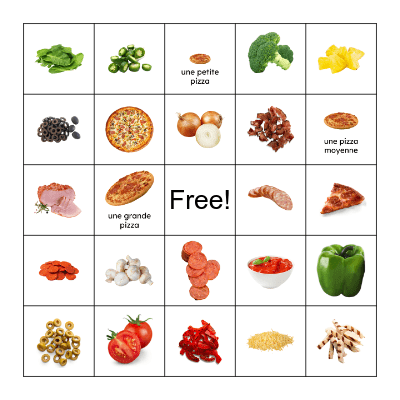 La Pizza Bingo Card