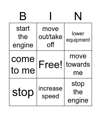 Tractor safety Bingo Card