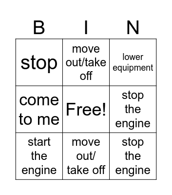 Tractor safety Bingo Card