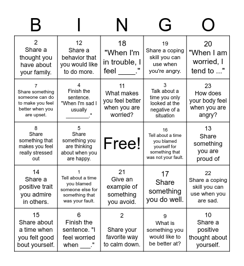 BINGO Card