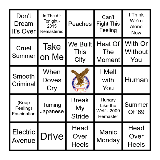 JUST BECAUSE Bingo Card