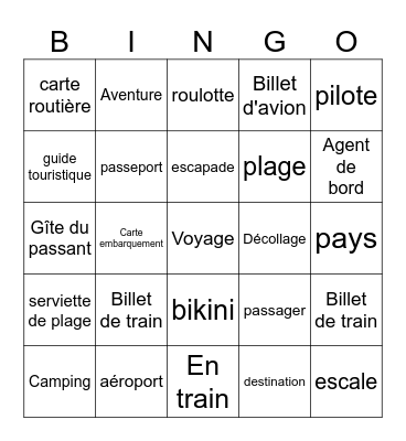 Voyage Bingo Card
