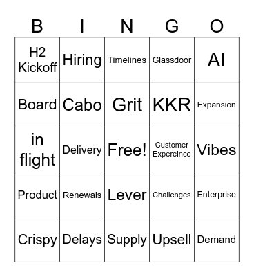 Sales All Bingo Card