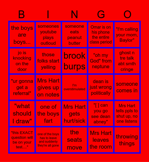 math Bingo Card
