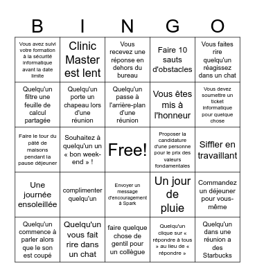 Travail à domicile Bingo Card