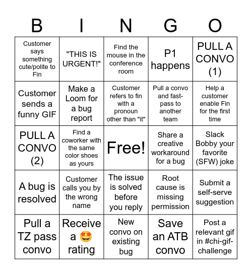 InterBingo! Bingo Card