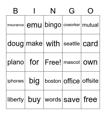 Inclusion Series Bingo Card