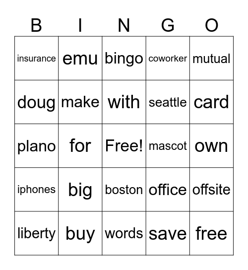 Inclusion Series Bingo Card