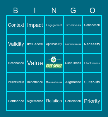 Relevance Bingo Card