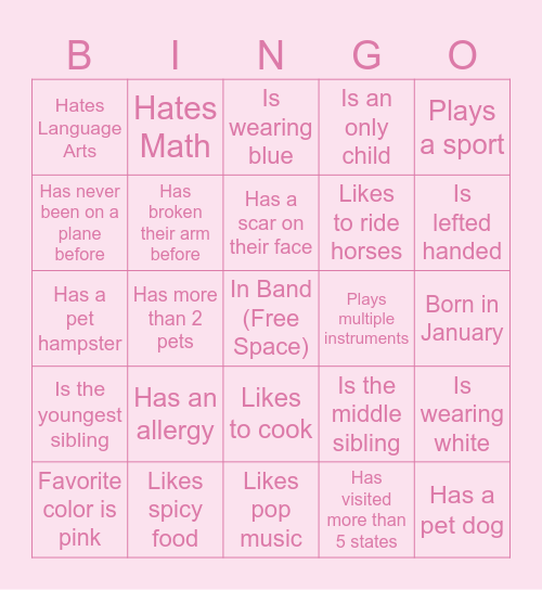 Icebreaker Bingo :) Bingo Card