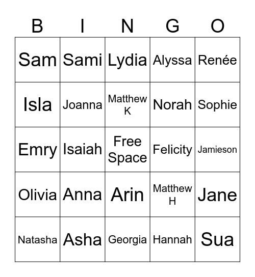 Crying at Muskoka Bingo Card