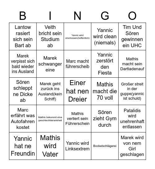 BINGO Card
