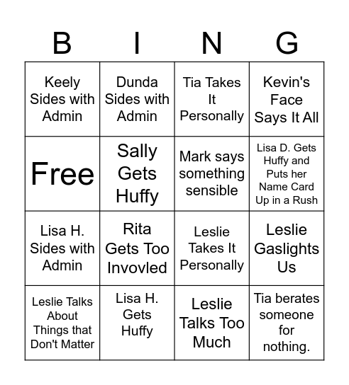 GCEA Negotiations Bingo Card