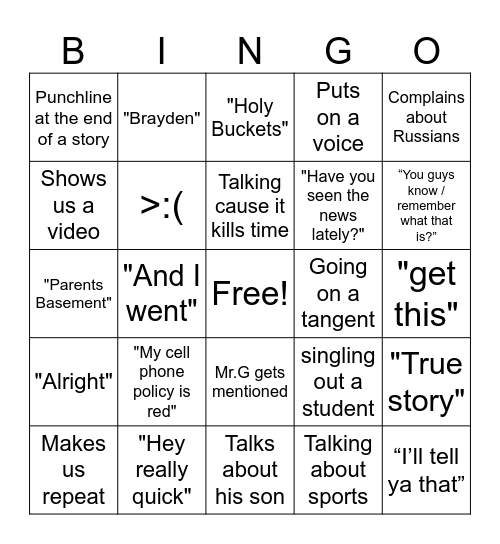 Herbst Bingo Card