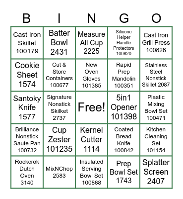 PC Bingo Card