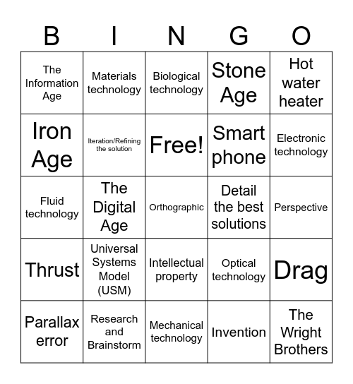 Engineering Principles Final Exam Bingo Card