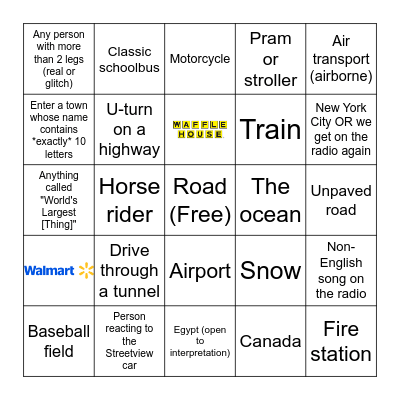Internet Roadtrip Bingo 2 Bingo Card
