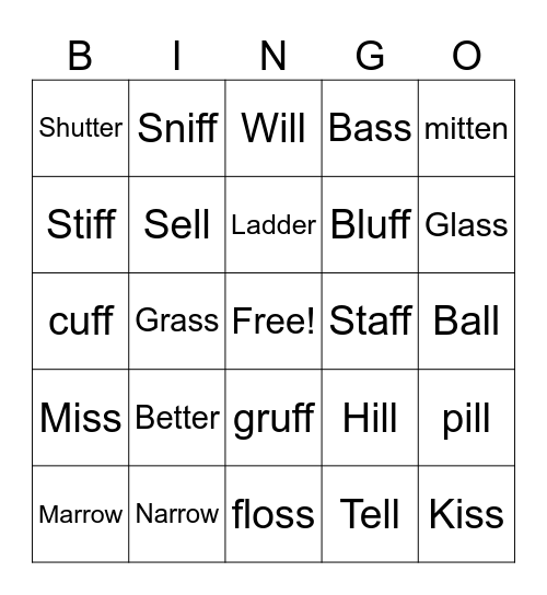 OE/AS 17-20 Bingo Card