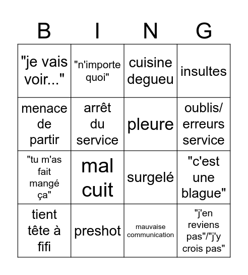 CEC Bingo Card
