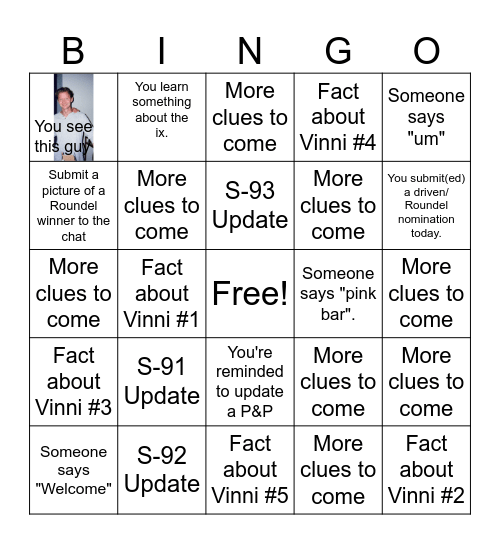 S9 BINGO Card
