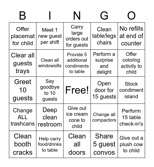 Chesterfield Plaza BINGO Card