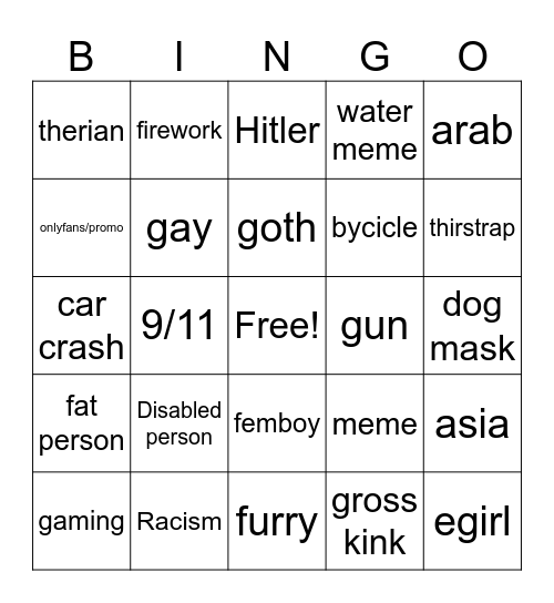 Instagram bingo Card