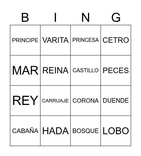 HABIA UNA VEZ... Bingo Card