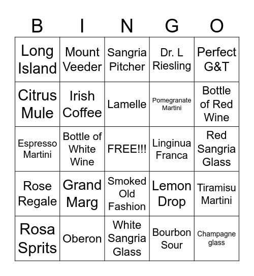SERVER BINGO Card