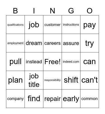 5/9/25 Bingo Card