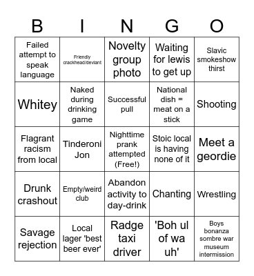 Tallinn Bingo Card
