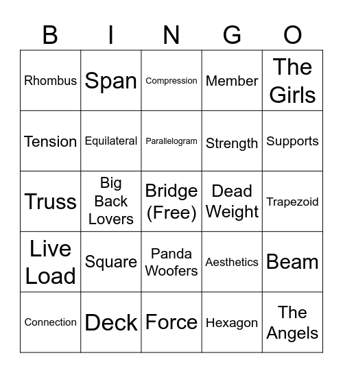 Bridge Bingo - Mr. Kelly Bingo Card