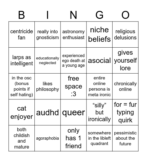 how much r you like me Bingo Card