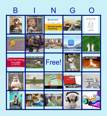 Mental Health Awareness Bingo Card