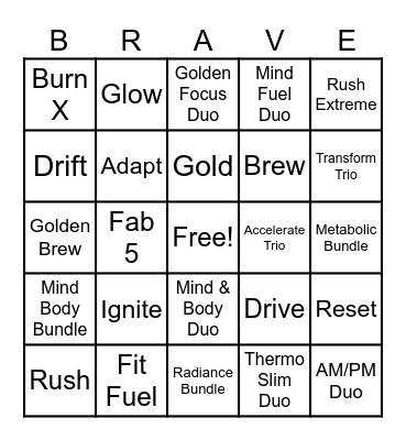Bingo the Bravenly Bingo Card