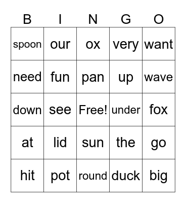 L5~L7 Bingo Card