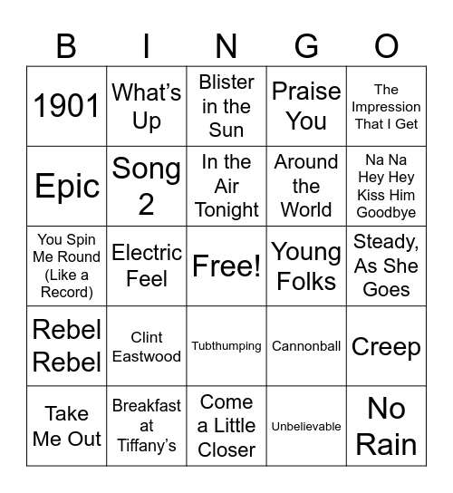 Wait, that’s what it’s called? Bingo Card