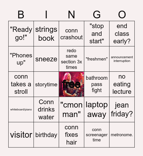 Orchestra Bingo Card