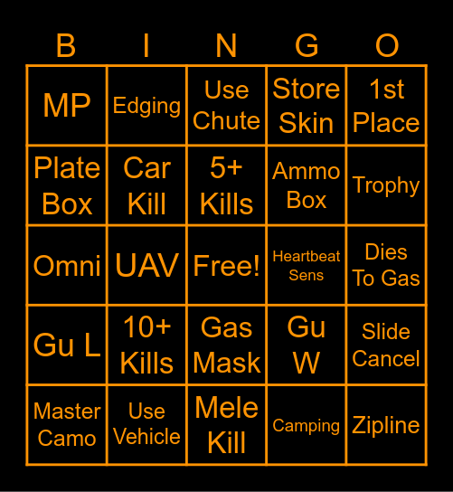 Bagel Zone Bingo Card