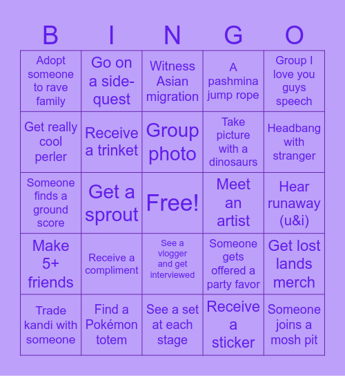 Lost lands bingo 2025🦖 Bingo Card