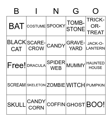 HALLOWEEN BINGO Card