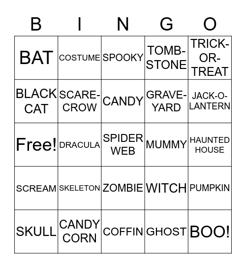 HALLOWEEN BINGO Card