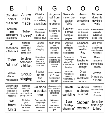 beach yahoo Bingo Card